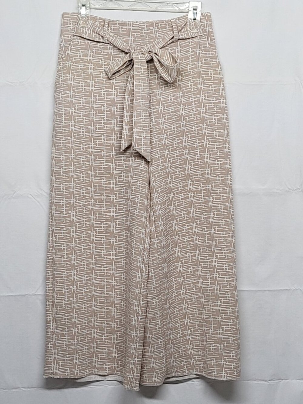 Simply Styled Crop Pants Wide Leg Womens Medium Pull On Waist Strap High Rise